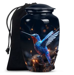 Urna de cremación de metal decorativa para cenizas humanas, perfecta para exhibir en el hogar y honrar a los seres queridos con estilo diario - Product Image 5