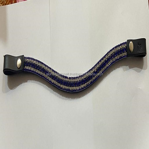 Banda de cuero para cejas de caballo, personalizado con 5 filas de cristales morados y plateados, color marrón o negro Havana, último diseño, alta calidad - Product Image 4