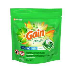 Capsules à lessive Gain écologiques à haute efficacité avec parfum floral de lavande, emballage jetable - Différentes tailles de paquets disponibles - Product Image 1