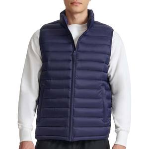 Veste matelassée à col montant en toile respirante, à capuche, décontractée, sportive, d'hiver, d'extérieur, sans manches, imperméable de haute qualité pour homme - Product Image 1
