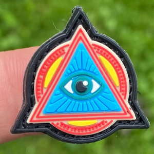 Patch personnalisé en PVC <span class=keywords><strong>pour</strong></span> les yeux Illuminati 3D en caoutchouc souple crochet et boucle <span class=keywords><strong>pour</strong></span> les yeux de <span class=keywords><strong>ranger</strong></span> patch carré phosphorescent <span class=keywords><strong>pour</strong></span> sacs et vestes - Product Image 1