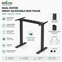 Cadre de bureau assis-debout motorisé à double moteur, base de table électrique réglable en hauteur, mécanisme de levage pour bureau