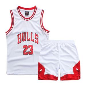 Uniforme de baloncesto transpirable para niños, camiseta de baloncesto de diseño, color negro y rojo, novedad - Product Image 2