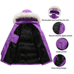 Chaqueta de Invierno para Mujer, Abrigo Parka, Ropa de Nieve, Cálida, con Capucha, Transpirable, Acolchada de Algodón, Estilo Urbano, para Oficina - Product Image 3