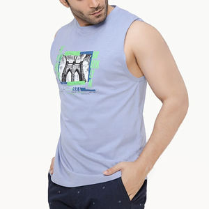Camiseta Deportiva de Gimnasio 100% Algodón al por Mayor, Camiseta sin Mangas para Entrenamiento, Culturismo, Camiseta sin Mangas para Hombre, Antiarrugas, de Secado Rápido - Product Image 3