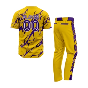 Unisex Baseball Team Uniform Custom Logo Jersey Pants Breathable Moisture Wicking 100% Polyester Fabric <b>Game</b> Practice High - Product Image 2