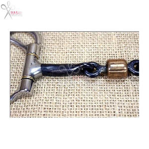 Bocado de entrenamiento para caballo de reining, tipo Trail Dee Bit, de acero inoxidable de 5 pulgadas, con rodillo de boca liso y anillas Dee de 3 pulgadas - Product Image 6