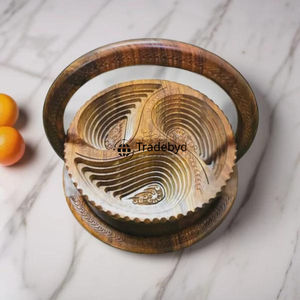 Panier à fruits secs et à collations en bois moderne de qualité supérieure en gros, écologique, en bois naturel, à usages multiples, Tradebyd - Product Image 1