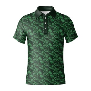 Polo de golf camouflage haut de gamme pour homme avec matière respirante, t-shirts de golf doux pour le golf en plein air, l'entraînement et le port quotidien - Product Image 2