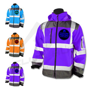 เสื้อแจ็คเก็ตนิรภัยแบบนุ่มระบายอากาศได้ดีสำหรับผู้ชาย รุ่น Hi Vis Type R Class 3 กันลมบุด้วยผ้าฟลีซ สะท้อนแสง พิมพ์ลาย High Street สำหรับฤดูใบไม้ร่วง - Product Image 2