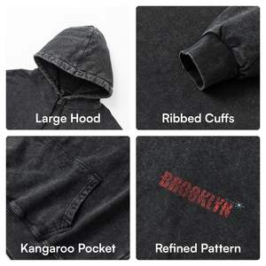 Sudaderas con capucha personalizables para hombre, cómodas y con estilo, básicas, de mezcla de algodón, perfectas para pedidos al por menor y a granel - Product Image 4