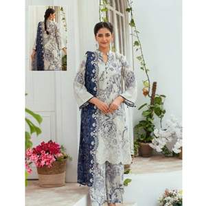 Colección de Telas Modernas para Kurta con Estampado Festivo, con Dupatta de Mal Mal Pesado y Algodón Lawn de Secado Rápido - Product Image 2