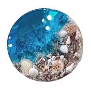 Dessous de verre faits à la main en résine avec des tapis époxy métalliques à motif tourbillon parfaits pour table à manger, bureau à domicile et cadeaux décoratifs - Product Image 4