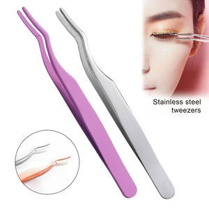Meilleure pince à épiler professionnelle pour extension de cils en acier inoxydable avec embouts en fibre, outil de beauté en gros à prise parfaite pour les cils - Product Image 3