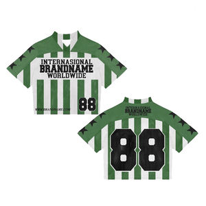 Maillot de football surdimensionné personnalisé de haute qualité avec impression de basket-ball et de football Streetwear vintage en gros - Product Image 2