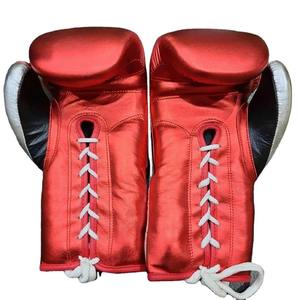 Gants de boxe durables en cuir de vachette vente en gros gants d'entraînement en mousse de satin de haute qualité sur mesure avec fermeture à lacet - Product Image 1