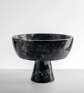 Top-quality Natural Marble Serving <b>Bowls</b> <b>With</b> Matching Coasters or <b>Lids</b> Ideal for Storing and Serving Food - Product Image 1