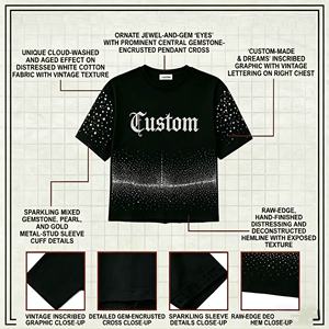 Camisetas de Alta Calidad Ecológicas, Formales, Transpirables, al por Mayor, con Estampado Gráfico de Emociones Mixtas, Corte Regular para Hombre - Product Image 3