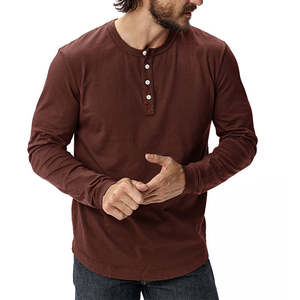 T-shirts à manches longues en coton décontractés unisexes sur mesure, grande taille - Product Image 2