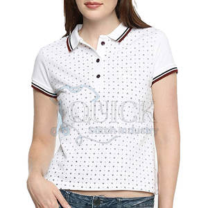 Camisetas Polo para Mujer a Precio Económico, Servicio OEM, Lisas, Teñidas, Corte Ajustado, Disponibles en Existencia - Product Image 1