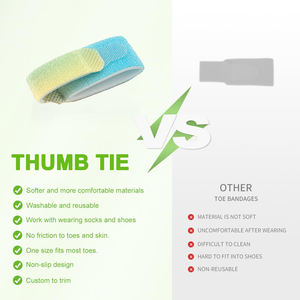 Vendaje elástico colorido para dedos de los pies para Velcro, vendaje para pies y manos, separador de dedos de <span class=keywords><strong>martillo</strong></span> ajustable superpuesto, enderezador de dedos - Product Image 2
