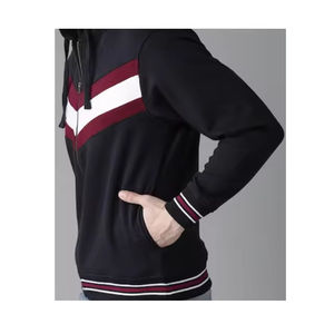 Sudaderas con capucha de tendencia informal para hombres y mujeres 100% algodón bordado de gran tamaño con cuello con capucha patrón sólido frente otoño servicio OEM - Product Image 2