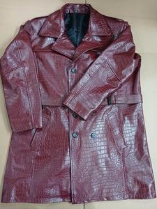 เสื้อแจ็คเก็ตหนังแท้ลายจระเข้สำหรับผู้ชายรุ่นล่าสุด สไตล์นักขี่มอเตอร์ไซค์ - Product Image 5