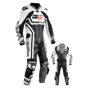 Combinaison de moto une pièce noire pour hommes en cuir véritable avec protection par armure de coupe automatisée Service OEM à la mode disponible - Product Image 3