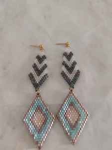 Handmade Butterfly Beaded Trendy <b>Wedding</b> Drop Earrings - Product Image 4