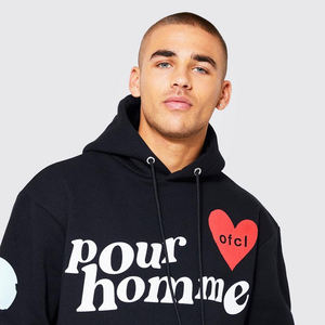 Nouveau sweat à capuche oversize de haute qualité pour l'été 2025, imprimé en relief, 500 g/m², impression en relief personnalisée, sweat à capuche en polaire d'hiver - Product Image 2
