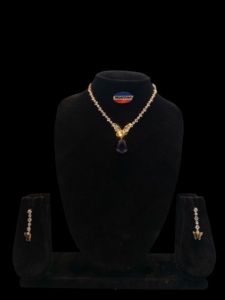 Conjunto de joyería de acero inoxidable con diamantes Vintage americano clásico, collar ligero, pendientes para mujer, gran regalo de fiesta de uso diario - Product Image 5