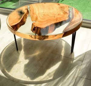 Table en bois massif de noyer de qualité supérieure, meubles de luxe pour la maison, table de salle à manger, table de café, table de cuisine en résine époxy - Product Image 2