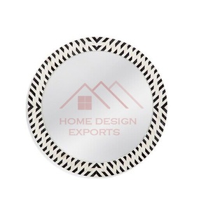Black Bone Inlay Wall Hanging <b>Mirror</b> Hand Carved Bone Inlay hand Art Home Wall Decor <b>Mirrors</b> - Product Image 1