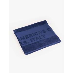 Telo Mare Lusso America's Cup 38 in Spugna Blu Navy con Design Personalizzato Asciugatura Rapida Logo di Lusso Borsa Inclusa - Product Image 1