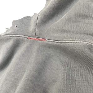 Cordes personnalisées taille XS polaire sweat à capuche d'hiver en détresse Vintage délavé à l'acide conception broderie bouffée impression ODM à capuche solide - Product Image 2