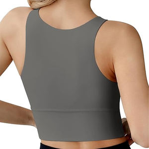Haut de débardeur à Impact sport d'été femmes Yoga soutien-gorge dos nageur antichoc femmes rembourré hauts d'entraînement vêtements de sport haut court - Product Image 2