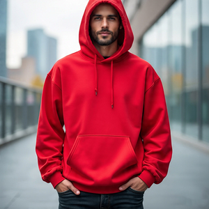 2024 Men Oversize Pullover Hoodie Men's Breathable Drop Shoulder Heavyweight Hood Outdoor <b>Jogging</b> Oversize Hoodie Men - Product Image 4