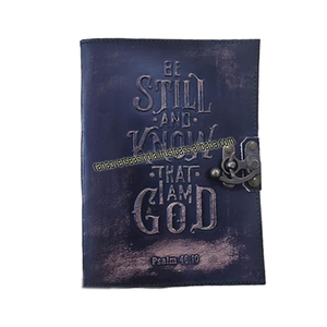 Hot Sale Top Quality Genuine Leather Notebook <b>Diary</b> Hand Embossed Design Leather Bound Journal With <b>Lock</b> for Travel - Product Image 6