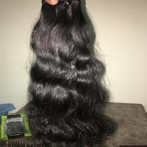 Venta caliente 100% Paquetes de cabello virgen Remy indio sin procesar con ondas sueltas hinchables Sin enredos Temple Hair - Product Image 1