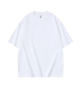 Venta al por mayor de algodón deportes hombres de manga corta logotipo personalizado secado rápido en blanco liso peso pesado 240g camiseta para hombres - Product Image 3