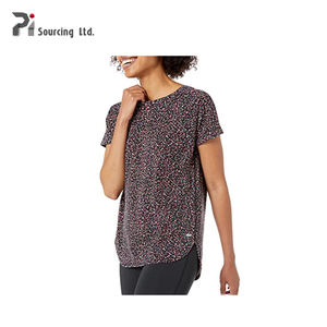 T-shirt col ras du cou en Textile doux et décontracté pour femme, vêtement de grande taille, simple, personnalisé, intelligent, régulier, 2023 - Product Image 6