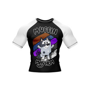 Ropa de entrenamiento para hombres de alta calidad Rash Guard Logotipo personalizado y diseño Camisas de compresión para hombres BJJ Rash Guard - Product Image 4