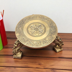 ปฏิมากรรมการออกแบบที่ทันสมัย Chowki Yali ขาประติมากรรมทองเหลืองทำด้วยมือของตกแต่งบ้านโชว์สำหรับงานแต่งงานและสินค้าของขวัญเทศกาลดิวาลี - Product Image 1