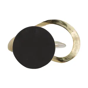 รูปปั้นอลูมิเนียมสีทองที่ทันสมัยฐานวงกลมประดับโต๊ะเป็นสีทองและทำจากอลูมิเนียมประติมากรรมขัดเงาอันทันสมัย - Product Image 5