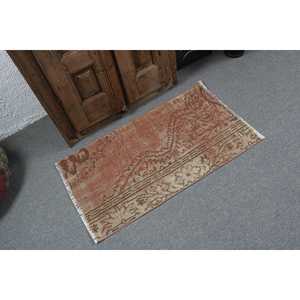 Vintage Turkish Small Rug 2x3.5 ft, <b>Red</b> Southwestern Rug <b>Wool</b> - Product Image 2