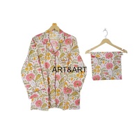 Conjunto de Pijama Largo Informal y Sexy de Algodón 100% con Estampado Floral, Cintura Elástica, de Secado Rápido, para Mujer, Estilo Indio, Invierno