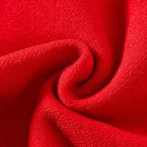 Jacquard Solid Red Winter Beanie for Women and Men Warm with Cuffed Letters <b>100</b>% <b>Acrylic</b> <b>Fabric</b> - Product Image 2