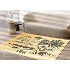 Tapis imprimé aux plantes médicinales et aux herbes - Décoration de cuisine extérieure Botanical Magic, avec tapis moelleux à poils longs - Product Image 2