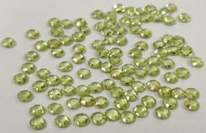 เพอริโดธรรมชาติทรงกลมดอกกุหลาบตัดเหลี่ยมเพชรพลอย5มม. ทรงหลวม Peridot ทรงกลมกุหลาบตัดคุณภาพสูง - Product Image 5