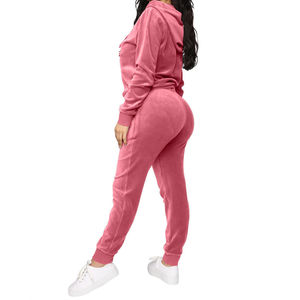 Conjunto Deportivo de Terciopelo para Mujer, Invierno 2025, Sexy, Transpirable, con Cremallera, Logotipo, Capucha, Talla Grande, para Verano - Product Image 6